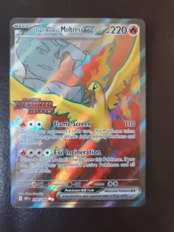 Pokemon TCG Team Rockets Moltres EX#208/182 Destined Rivals - Image 1