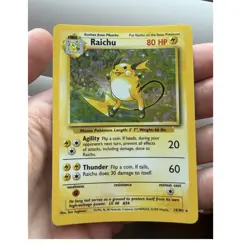 Pokemon Raichu Base Set 14/102 Holo - Image 1