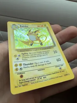 Pokemon Raichu Base Set 14/102 Holo - Image 2