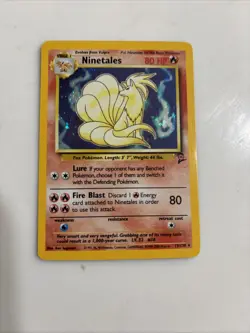 Pokemon TCG Ninetales Holo Rare Vintage Stage1 13/30 Nice Card! - Image 1