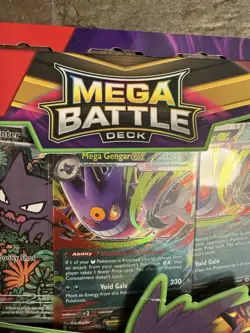 Pokemon TCG: Mega Battle Deck Mega Gengar ex Factory Sealed New dents on box - Image 3