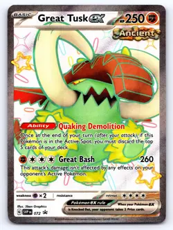 Great Tusk ex 072 Holo Promo Scarlet & Violet Promo Pokemon Near Mint - Image 1