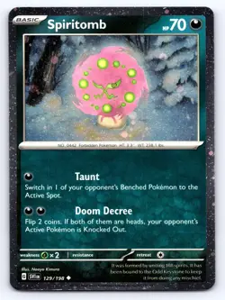 Spiritomb 129/198 Cosmos Holo Promo SVP Pokemon Near Mint - Image 1