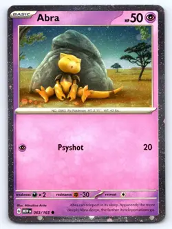 Abra 063/165 Scarlet and Violet Promo (Cosmos Holo) Pokemon Near Mint - Image 1