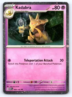 Kadabra 064/165 Scarlet and Violet Promo (Cosmos Holo) Pokemon Near Mint - Image 1