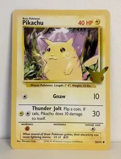 Pokemon TCG Pikachu 58/102 Jumbo Oversized Promo Card - Image 1
