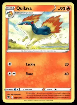 Quilava 24/189 Pokemon Card Astral Radiance Uncommon 90 HP Near Mint IT - Image 1