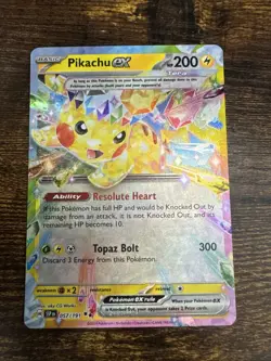 Pokemon TCG Pikachu EX Surging Sparks Card 057/191 SSP - Image 1