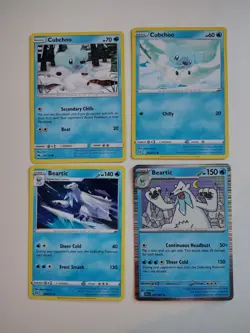 Pokemon Lot of 4 - Cubchoo & Beartic - Image 1