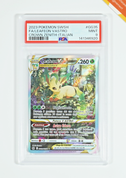 Pokemon PSA 9 Leafeon Vastro #GG35 Full Art Zenit Regale 2023 Italiano - Image 1