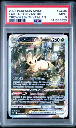 Pokemon PSA 9 Leafeon Vastro #GG35 Full Art Zenit Regale 2023 Italiano - Image 2