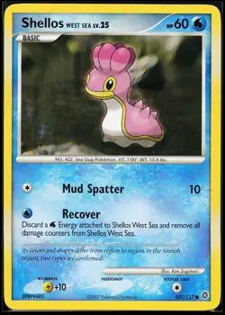 Shellos West Sea 107/132 Common Secret Wonders Pokemon Card - Image 1