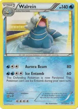 Walrein 31/124 - Pokemon Dragons Exalted Rare Card - Image 1