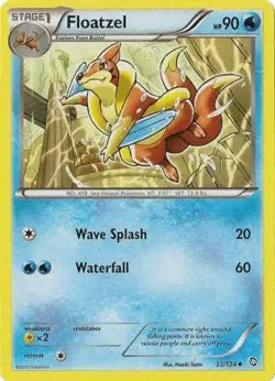 Floatzel 33/124 - Pokemon Dragons Exalted Uncommon Card - Image 1