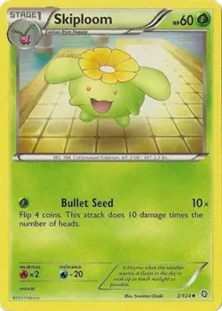 Skiploom 2/124 - Pokemon Dragons Exalted Uncommon Card - Image 1