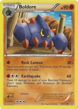 Boldore 66/124 - Pokemon Dragons Exalted Uncommon Card - Image 1