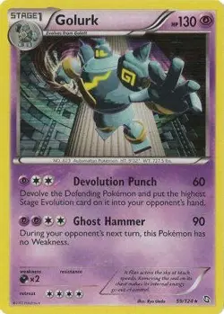 Golurk 59/124 - Pokemon Dragons Exalted Holo Rare Card - Image 1