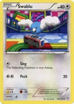 Swablu 104/124 - Pokemon Dragons Exalted Uncommon Card - Image 1