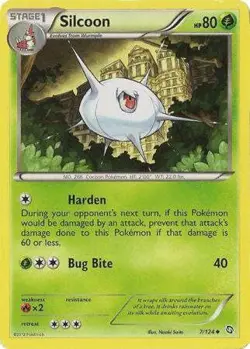 Silcoon 7/124 - Pokemon Dragons Exalted Uncommon Card - Image 1