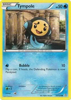 Tympole 34/124 - Pokemon Dragons Exalted Common Card - Image 1