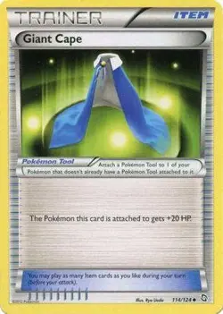 Giant Cape 114/124 - Pokemon Dragons Exalted Uncommon Trainer Card - Image 1