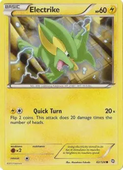 Electrike 42/124 - Pokemon Dragons Exalted Common Card - Image 1
