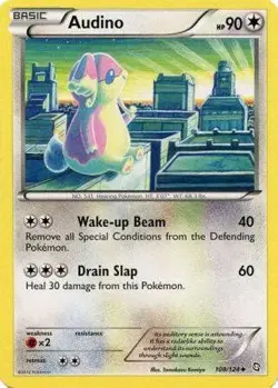 Audino 108/124 - Pokemon Dragons Exalted Uncommon Card - Image 1