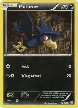 Murkrow 72/124 - Pokemon Dragons Exalted Common Card - Image 1