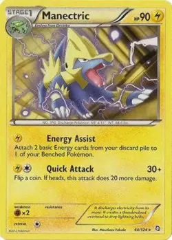 Manectric 44/124 - Pokemon Dragons Exalted Rare Card - Image 1