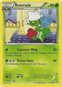 Roserade 14/124 - Pokemon Dragons Exalted Uncommon Card - Image 1