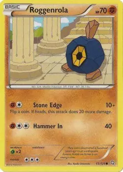 Roggenrola 65/124 - Pokemon Dragons Exalted Common Card - Image 1