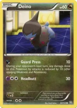 Deino 94/124 - Pokemon Dragons Exalted Common Card - Image 1