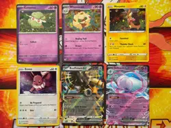 Pokemon TCG (6) Card Lot Double Rares, Cosmos, White Flare, Eevee SWSH Promos - Image 1