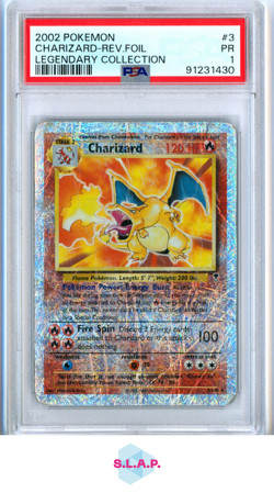 CHARIZARD REV-FOIL POKEMON 3 2002 LEGENDARY COLLECTION - ENGLISCH PSA 1 - Image 1