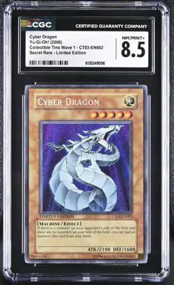 Yu-Gi-Oh! Cyber Dragon CT03-EN002 2006 Secret Rare Limited Edition - CGC 8.5 NM+ - Image 1