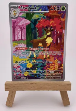 Pokemon TCG - S&V - Temporal Forces - Sawsbuck Holo Illustration Rare 166/162 - Image 1