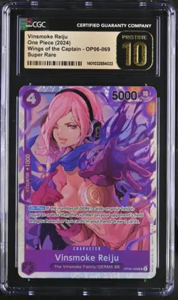 ONE PIECE Wings of the Captain Vinsmoke Reiju OP06-069 SR CGC 10 Pristine Eng. - Image 1