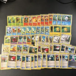 Pokemon Card Lot 64 Cards | TCG | Black And White Base Bulk Mixed Assorted - Image 1