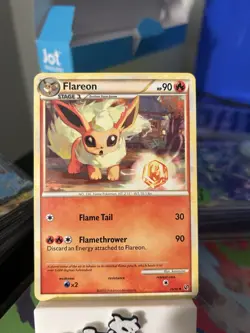Pokemon TCG Flareon Card 26/90 Regular Uncommon HGSS Undaunted 2010 - Image 1