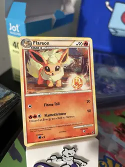 Pokemon TCG Flareon Card 26/90 Regular Uncommon HGSS Undaunted 2010 - Image 2
