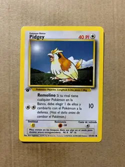 1st Edition SPANISH Pidgey 57/102 Base Set - Common Pokemon Card - NM/Mint - Image 1