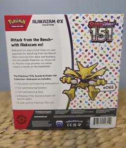 Pokemon TCG 151 Alakazam ex Box Scarlet Violet NEW Sealed Trading Card Game - Image 2