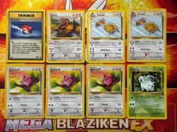 Pokemon TCG (8) Card Vintage Lot Wotc Jungle Unlimited - MP/HP Jigglypuff Tauros - Image 1