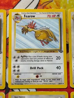 Pokemon TCG (8) Card Vintage Lot Wotc Jungle Unlimited - MP/HP Jigglypuff Tauros - Image 4