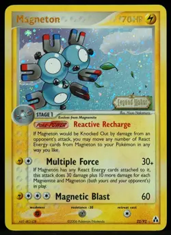 Magneton #22/92 Reverse Holo Legend Maker NM/VLP Pokemon Card - Image 1