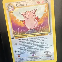 Pokemon TCG Clefable 17/64 1st Edition Jungle Rare Stage 1 70 HP Vintage Card - Image 1