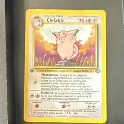 Pokemon TCG Clefable 17/64 1st Edition Jungle Rare Stage 1 70 HP Vintage Card - Image 2