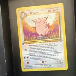 Pokemon TCG Clefable 17/64 1st Edition Jungle Rare Stage 1 70 HP Vintage Card - Image 3