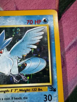 Pokemon Card Articuno Fossil 2/62 Unlimited Holo Rare Vintage WOTC Arita 1999 - Image 3