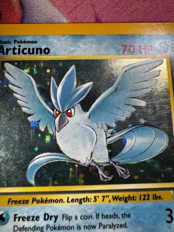 Pokemon Card Articuno Fossil 2/62 Unlimited Holo Rare Vintage WOTC Arita 1999 - Image 4